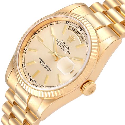 rolex presidential yellow gold 36mm|Rolex day date president 36mm.